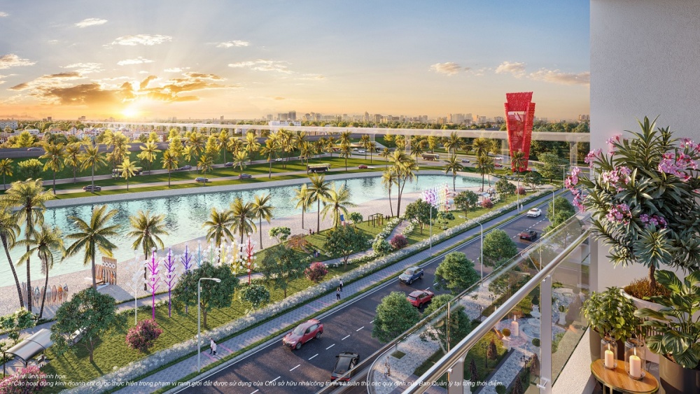 Tầm nhìn tuyệt đẹp từ ban công căn hộ Star Suite ra hồ San Hô