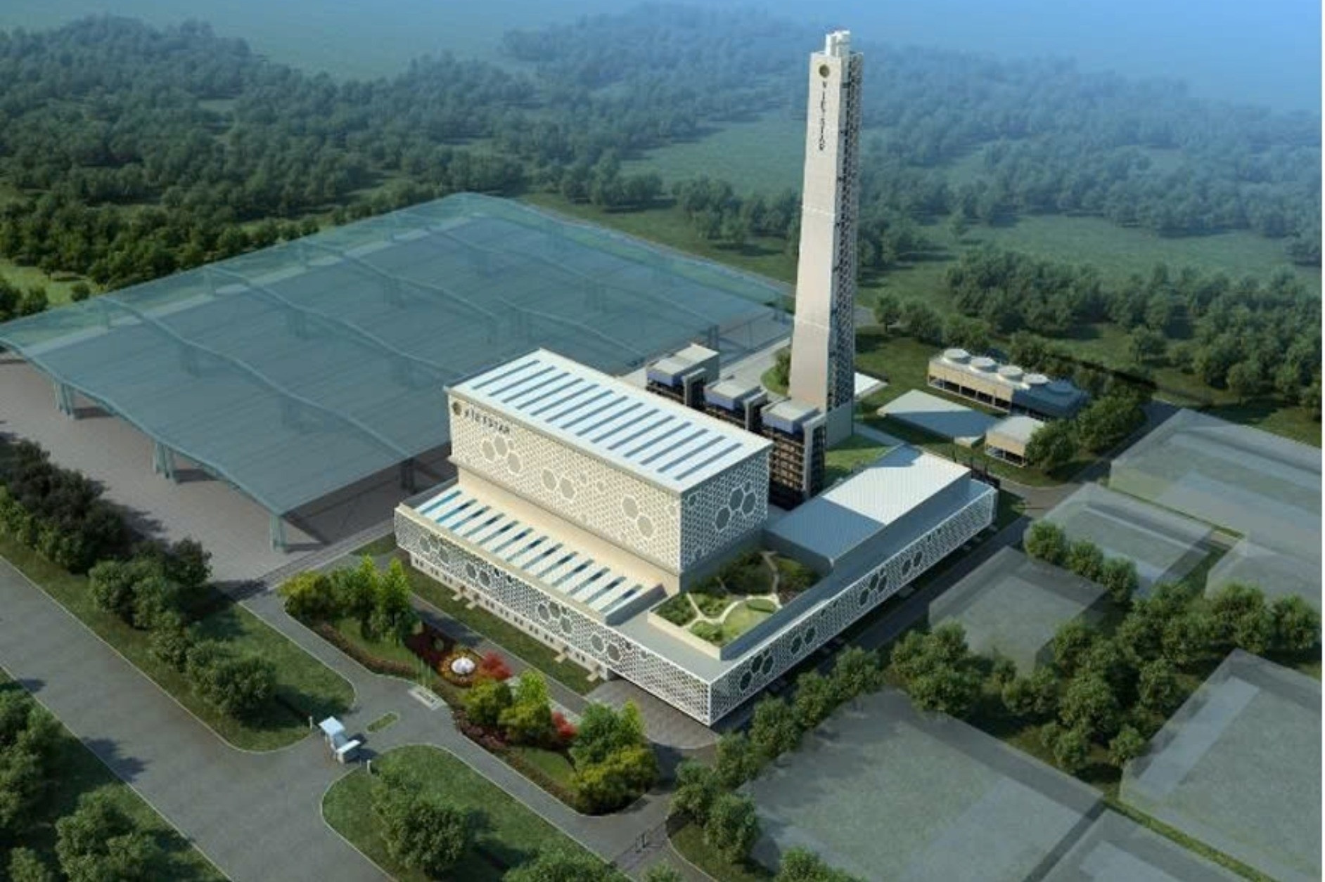 Phối cảnh Nhà máy tích hợp xử lý chất thải rắn sinh hoạt VietStar