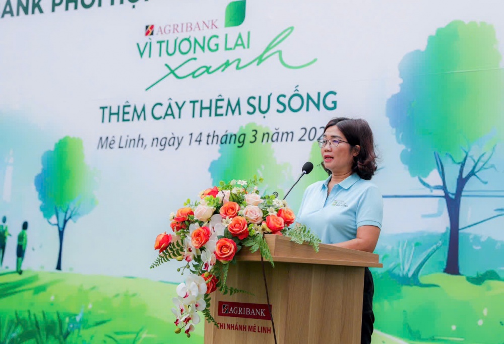 Agribank lan tỏa hành trình “Vì tương lai xanh” tại Mê Linh