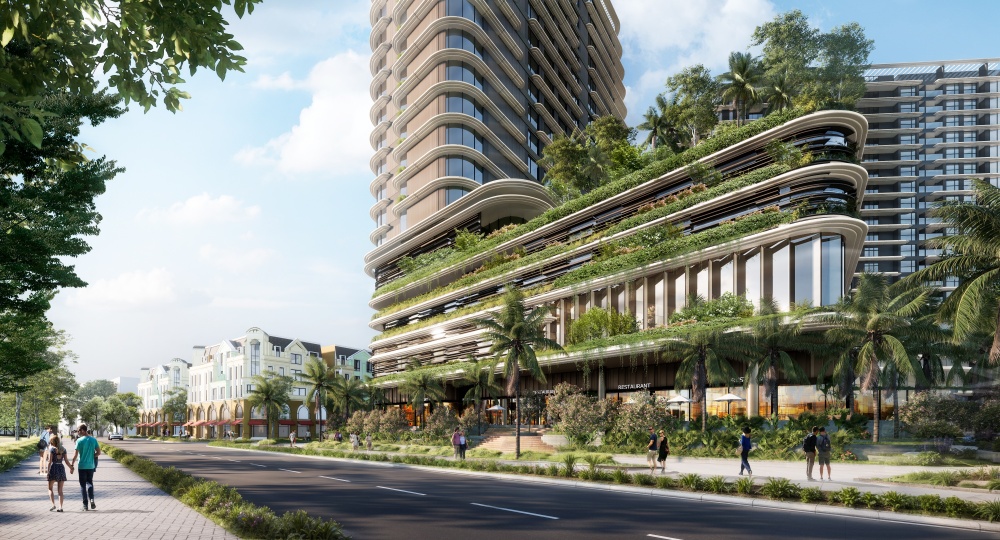 Không gian cảnh quan của tổ hợp Khách sạn cũng được chú trọng với hình thái kiến trúc xanh, mang đậm bản sắc văn hóa miệt vườn miền Tây Nam Bộ. Không gian cảnh quan của tổ hợp Khách sạn cũng được chú trọng với hình thái kiến trúc xanh, mang đậm bản sắc văn hóa miệt vườn miền Tây Nam Bộ.