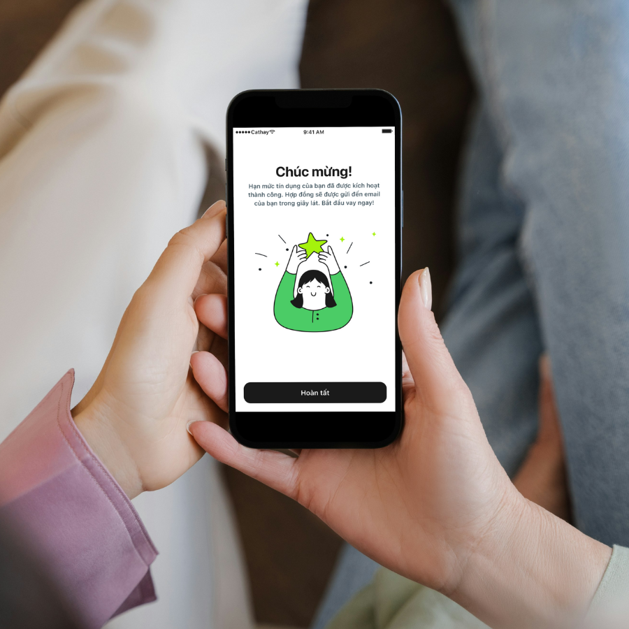 Người dùng đăng ký và được cấp hạn mức tín dụng thành công trên ứng dụng CUB Vietnam - Ảnh CUB Người dùng đăng ký và được cấp hạn mức tín dụng thành công trên ứng dụng CUB Vietnam - Ảnh CUB