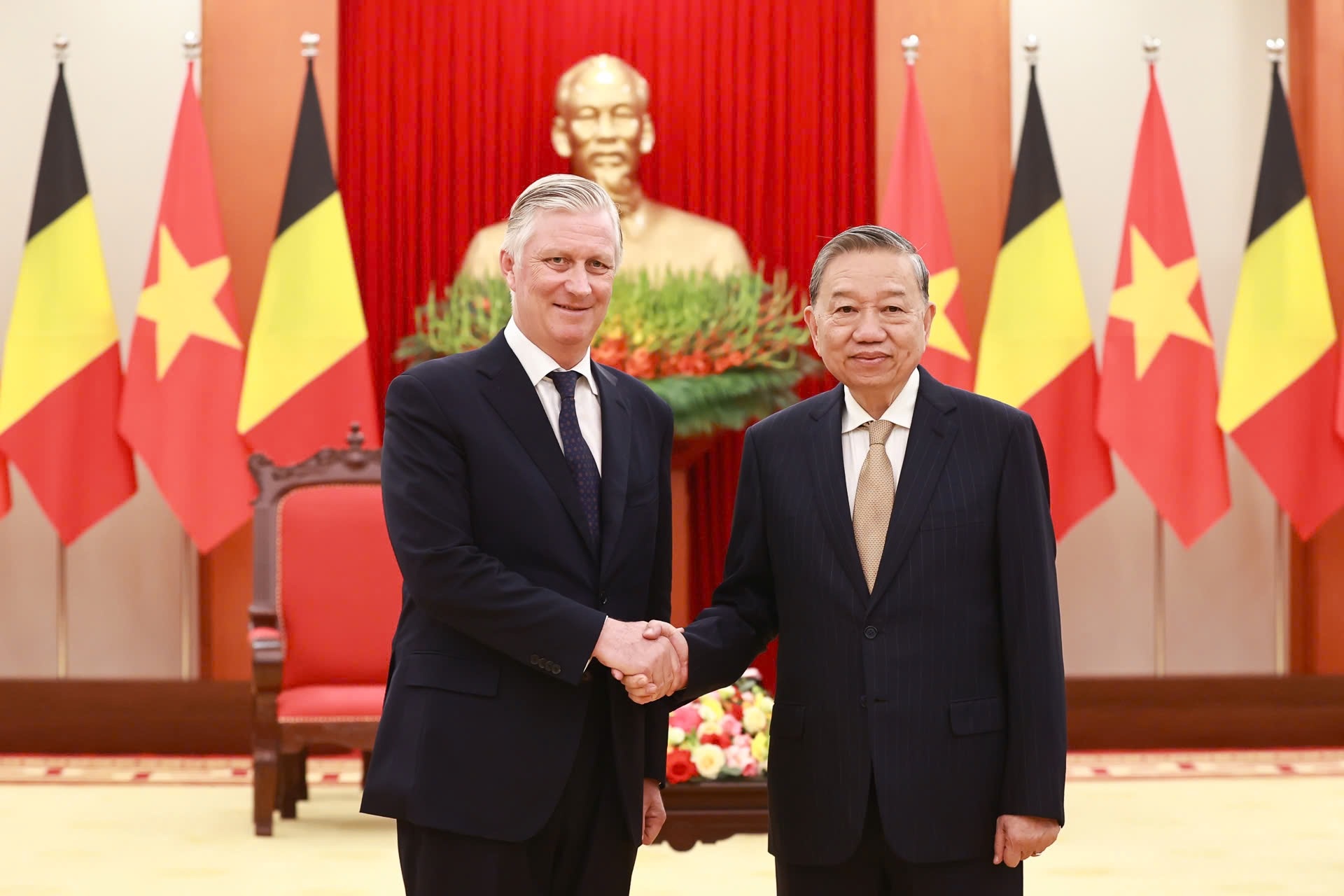 Tổng Bí thư Tô Lâm tiếp Nhà Vua Bỉ - Ảnh: VGP/Nhật Bắc