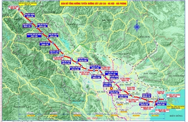 Tuyến đường sắt Lào Cai – Hà Nội - Hải Phòng được kỳ vọng mở ra nhiều cơ hội phát triển