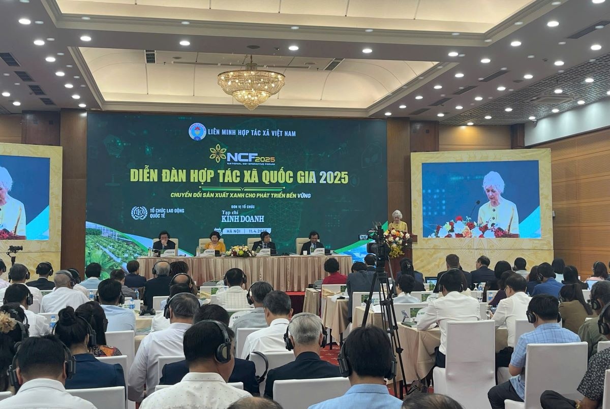 Quang cảnh Diễn đàn Hợp tác xã Quốc gia năm 2025 với chủ đề Hợp tác xã chuyển đổi xanh để bứt phá