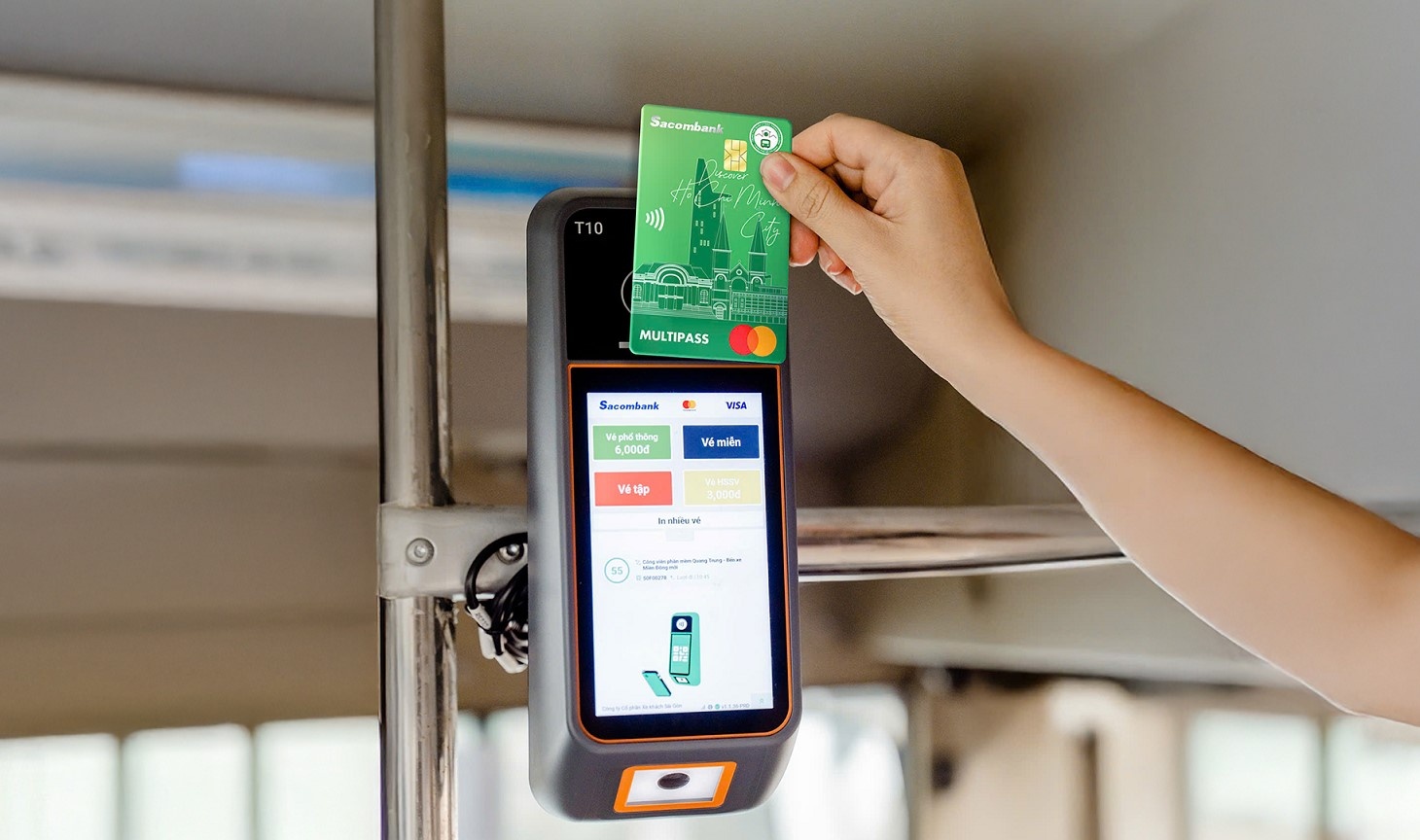 Thanh toán vé xe buýt bằng thẻ MultiPass Thanh toán vé xe buýt bằng thẻ MultiPass