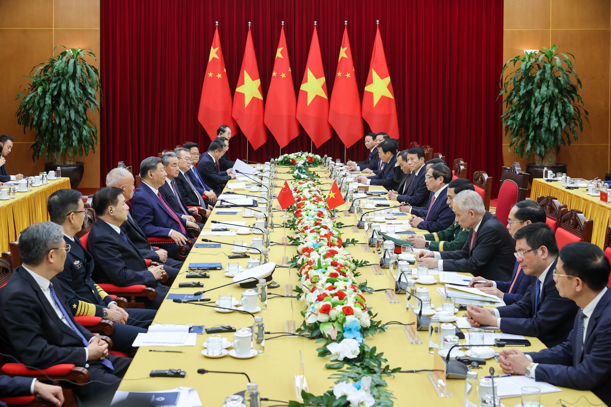 Thủ tướng Phạm Minh Chính hội kiến Tổng Bí thư, Chủ tịch nước Trung Quốc Tập Cận Bình - Ảnh: VGP/Nhật Bắc