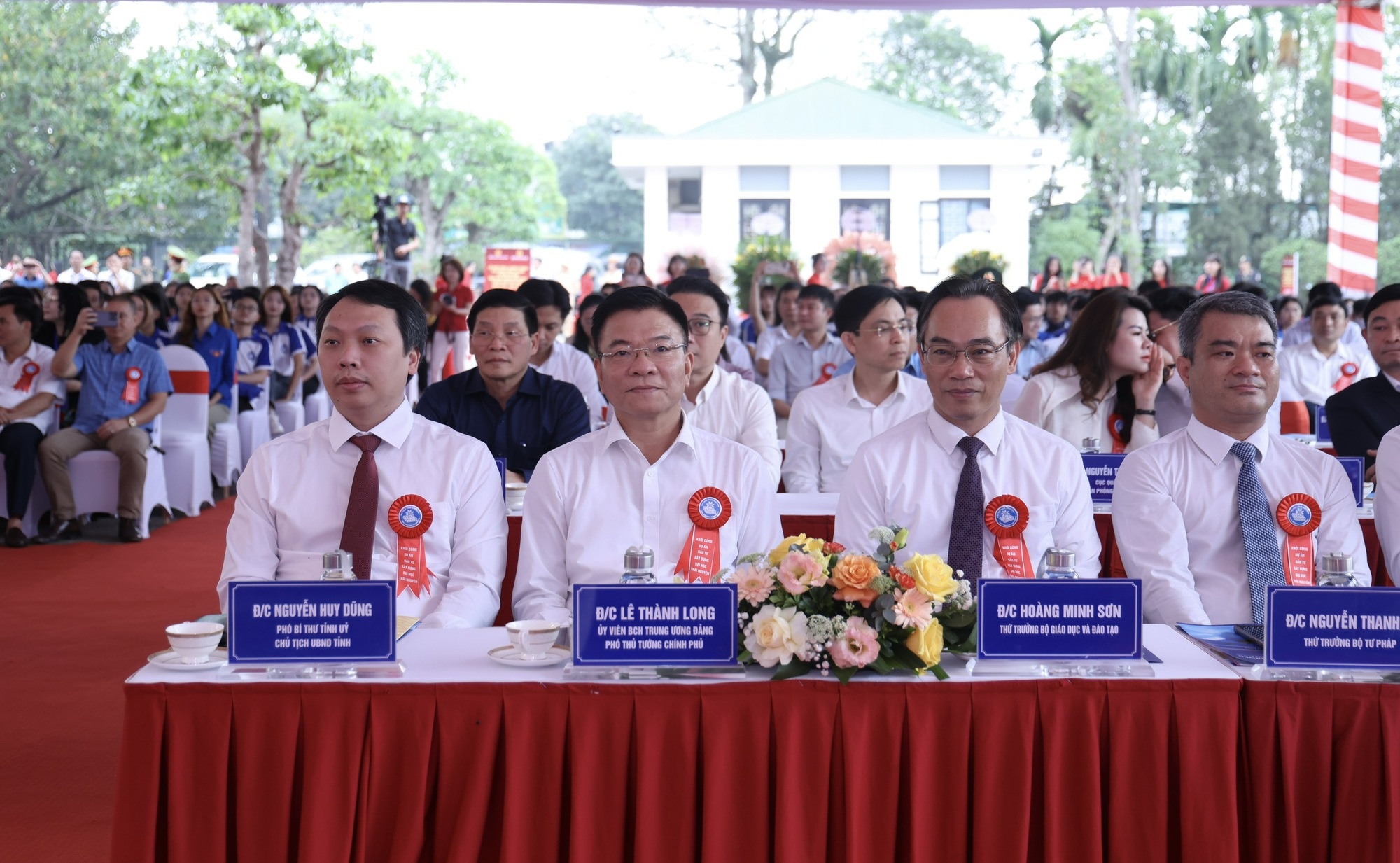 Phó Thủ tướng Lê Thành Long dự Lễ khởi công Dự án đầu tư xây dựng Đại học Thái Nguyên giai đoạn III - Ảnh: VGP/Đức Tuân