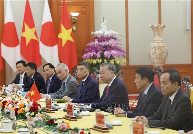 Tổng Bí thư đề xuất 7 định hướng lớn để tăng cường hợp tác chiến lược giữa hai nước - Ảnh: TTXVN