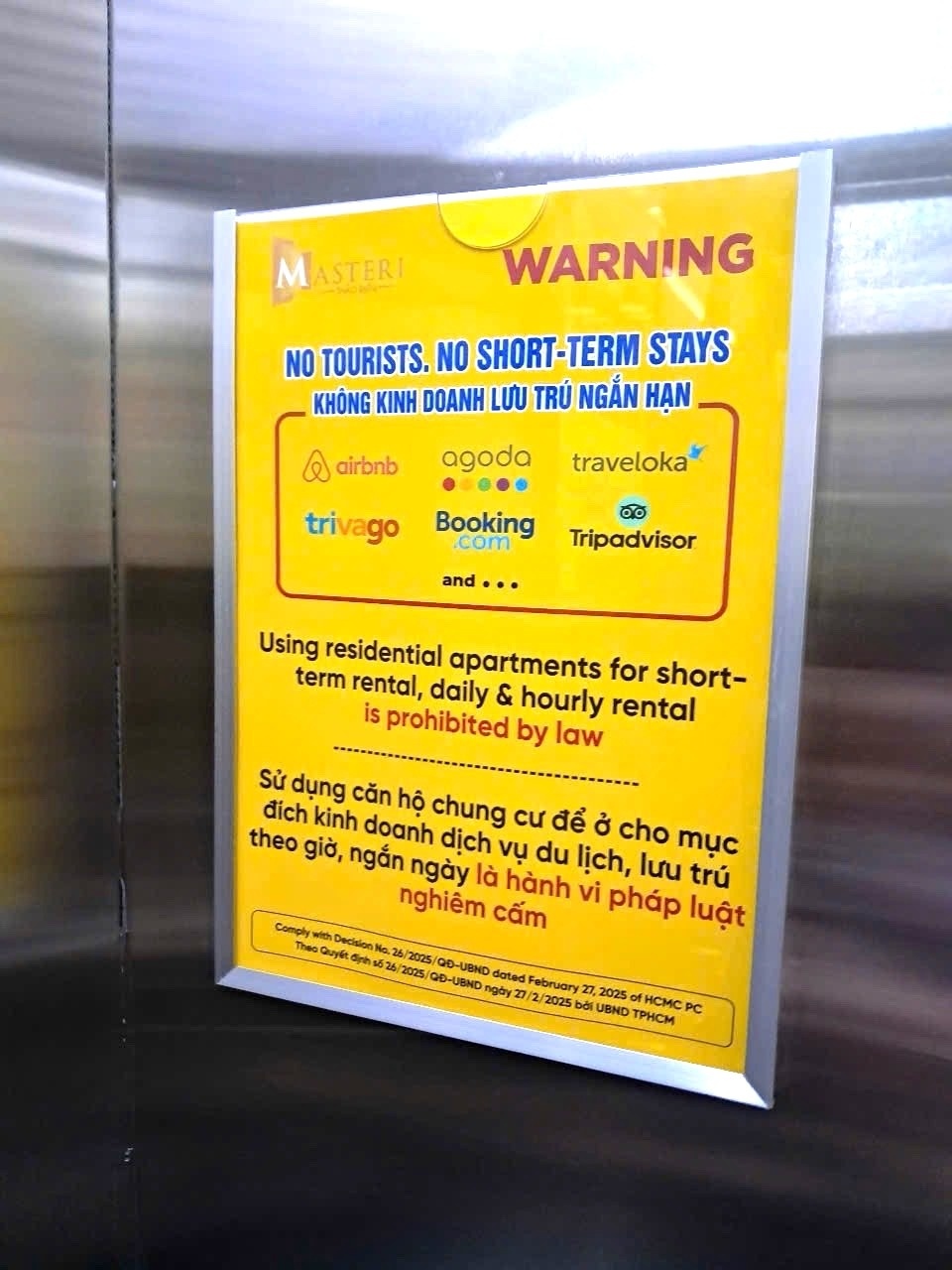 Kiến nghị bỏ lệnh cấm cho thuê căn hộ ngắn ngày