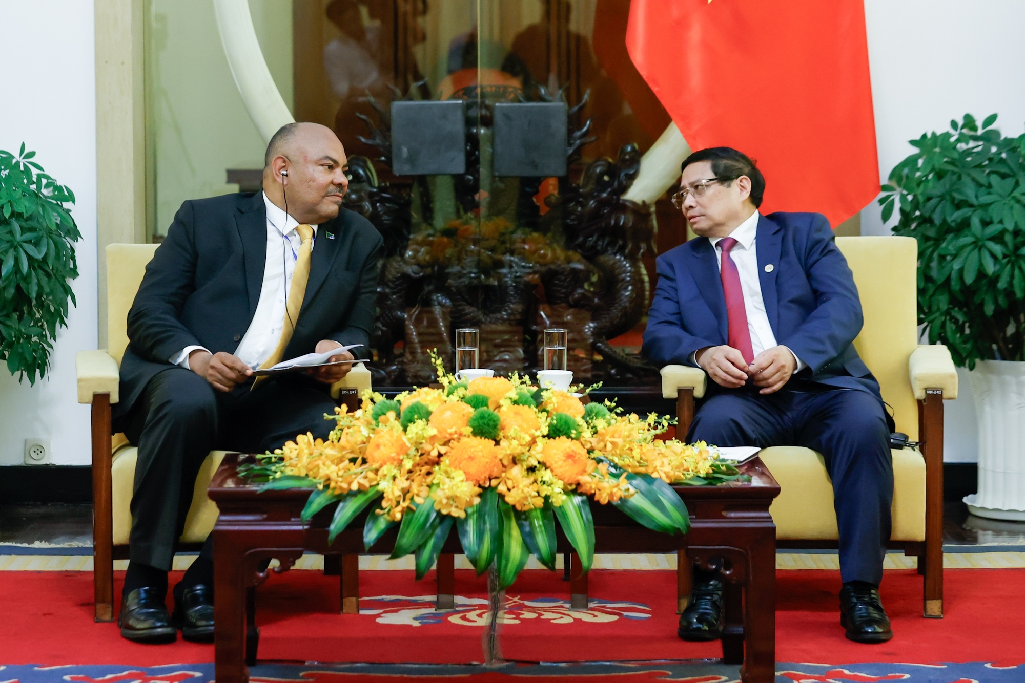 Thủ tướng Phạm Minh Chính đề nghị Tanzania sớm mở Đại sứ quán tại Việt Nam - Ảnh: VGP/Nhật Bắc