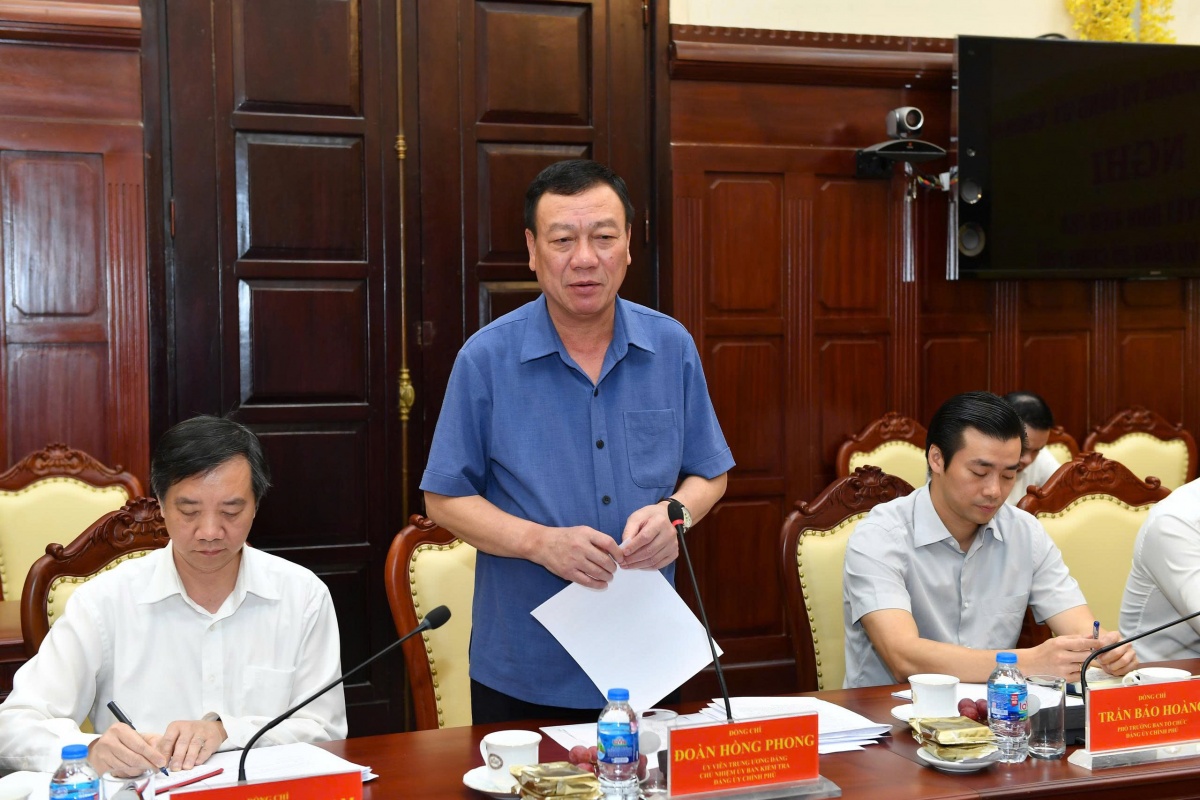 Hội nghị công bố Quyết định kiểm tra của Đoàn Kiểm tra Ban Thường vụ Đảng ủy Chính phủ