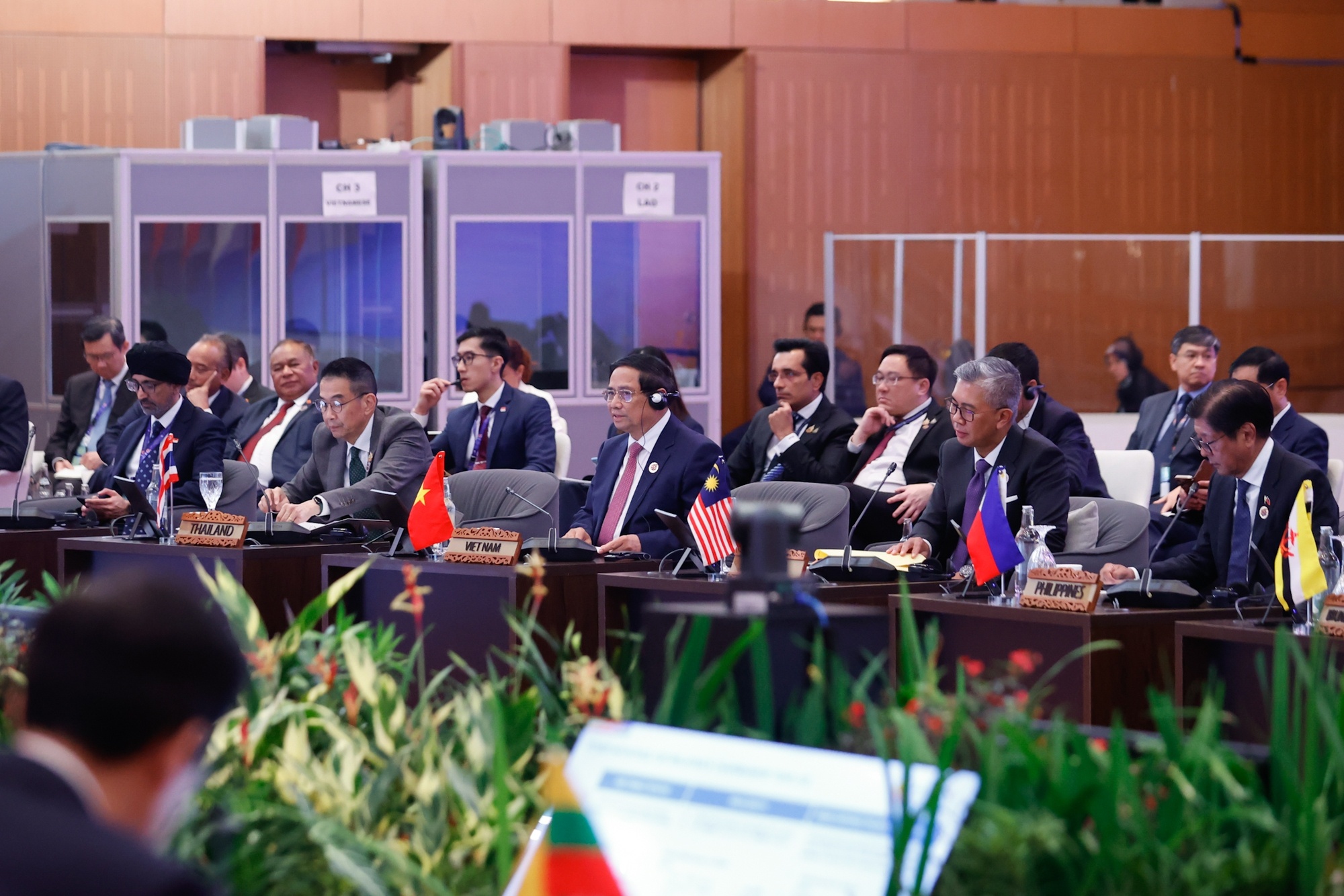 Thủ tướng Phạm Minh Chính cùng lãnh đạo các nước ASEAN tham dự phiên đối thoại với Hội đồng Tư vấn Kinh doanh ASEAN (ABAC) - Ảnh: VGP/Nhật Bắc Thủ tướng Phạm Minh Chính cùng lãnh đạo các nước ASEAN tham dự phiên đối thoại với Hội đồng Tư vấn Kinh doanh ASEAN (ABAC) - Ảnh: VGP/Nhật Bắc