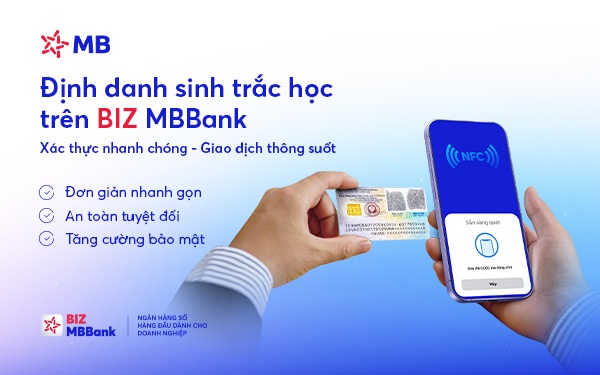MB sẽ tạm dừng giao dịch điện tử với doanh nghiệp chưa định danh sinh trắc học từ 1/7/2025 MB sẽ tạm dừng giao dịch điện tử với doanh nghiệp chưa định danh sinh trắc học từ 1/7/2025