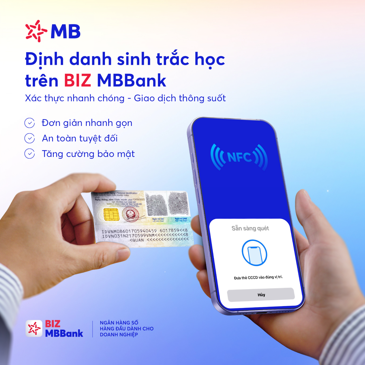 MB triển khai định danh sinh trắc học trực tuyến trên nền tảng số dành cho doanh nghiệp BIZ MBBank MB triển khai định danh sinh trắc học trực tuyến trên nền tảng số dành cho doanh nghiệp BIZ MBBank
