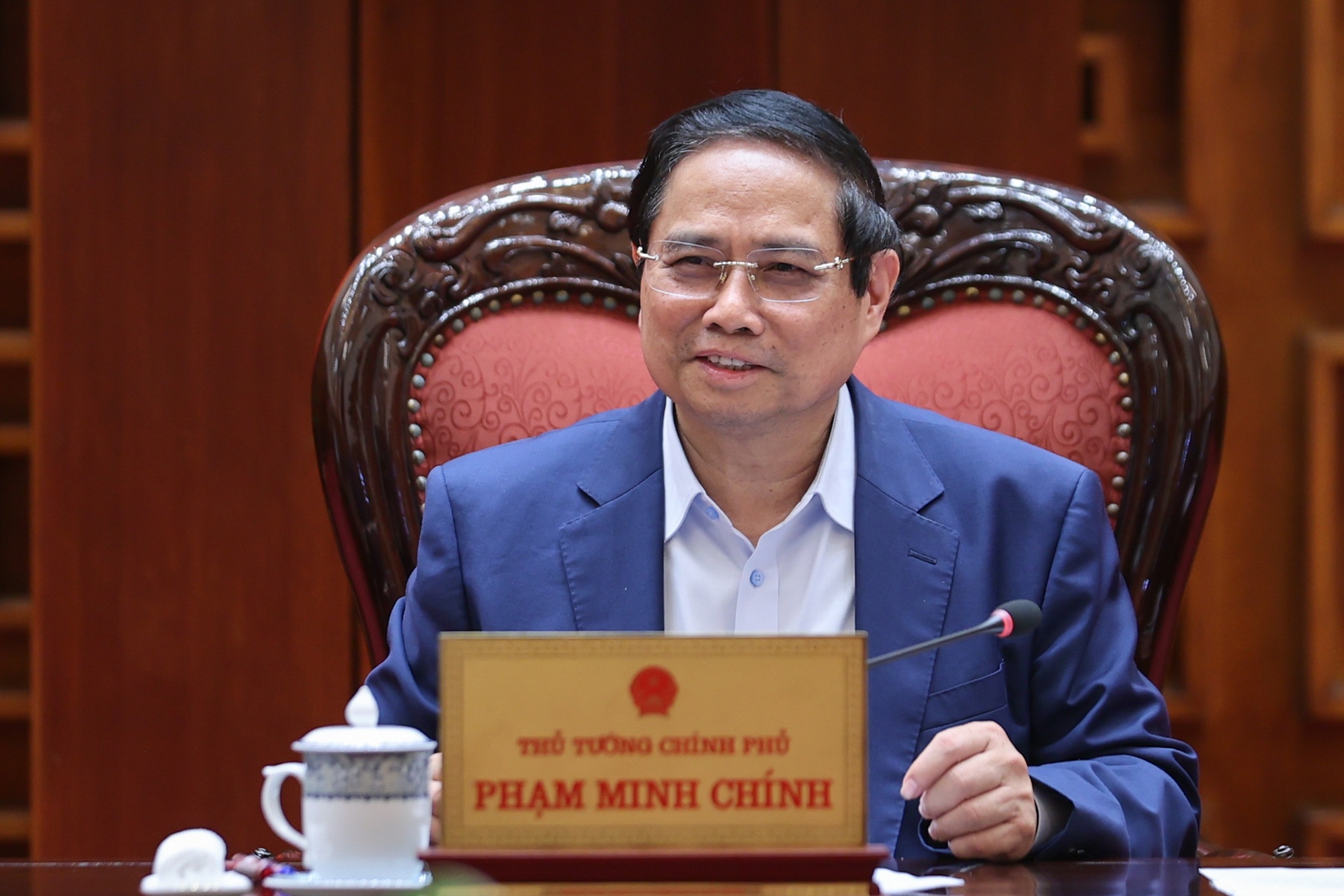 Thủ tướng Phạm Minh Chính chủ trì cuộc họp - Ảnh: VGP/Nhật Bắc Thủ tướng Phạm Minh Chính chủ trì cuộc họp - Ảnh: VGP/Nhật Bắc