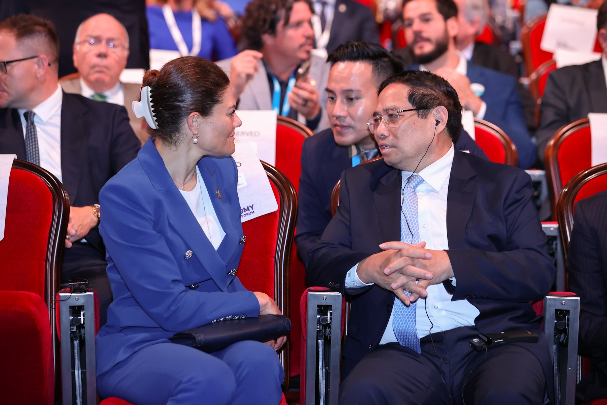 Thủ tướng trao đổi với Công chúa Thụy Điển Victoria Ingrid Alice Desiree - Ảnh: VGP/Nhật Bắc Thủ tướng trao đổi với Công chúa Thụy Điển Victoria Ingrid Alice Desiree - Ảnh: VGP/Nhật Bắc