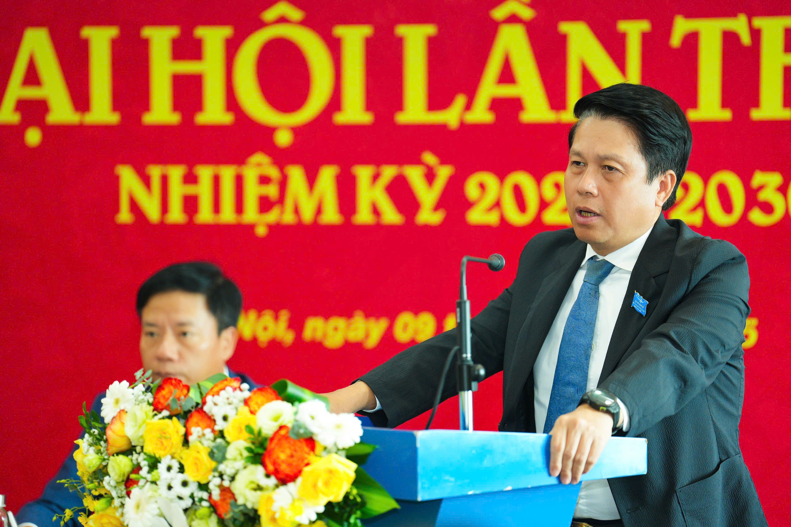 Đồng chí Phạm Tiến Dũng, Ủy viên Ban Thường vụ Đảng ủy NHNN, Phó Thống đốc NHNN phát biểu chỉ đạo tại Đại hội Đồng chí Phạm Tiến Dũng, Ủy viên Ban Thường vụ Đảng ủy NHNN, Phó Thống đốc NHNN phát biểu chỉ đạo tại Đại hội