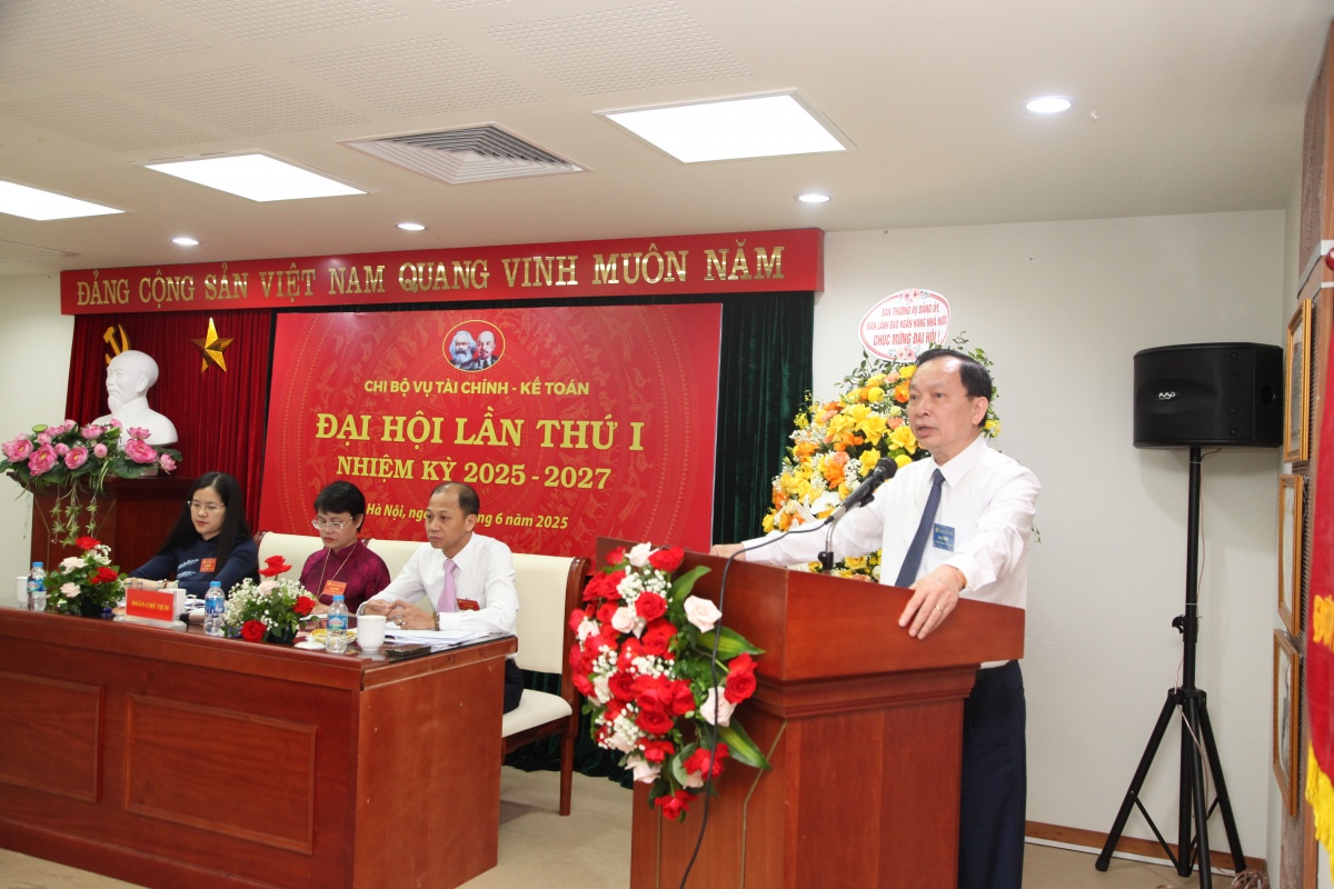 Đại hội Chi bộ Vụ Tài chính - Kế toán lần thứ I nhiệm kỳ 2025-2027 thành công tốt đẹp Đại hội Chi bộ Vụ Tài chính - Kế toán lần thứ I nhiệm kỳ 2025-2027 thành công tốt đẹp