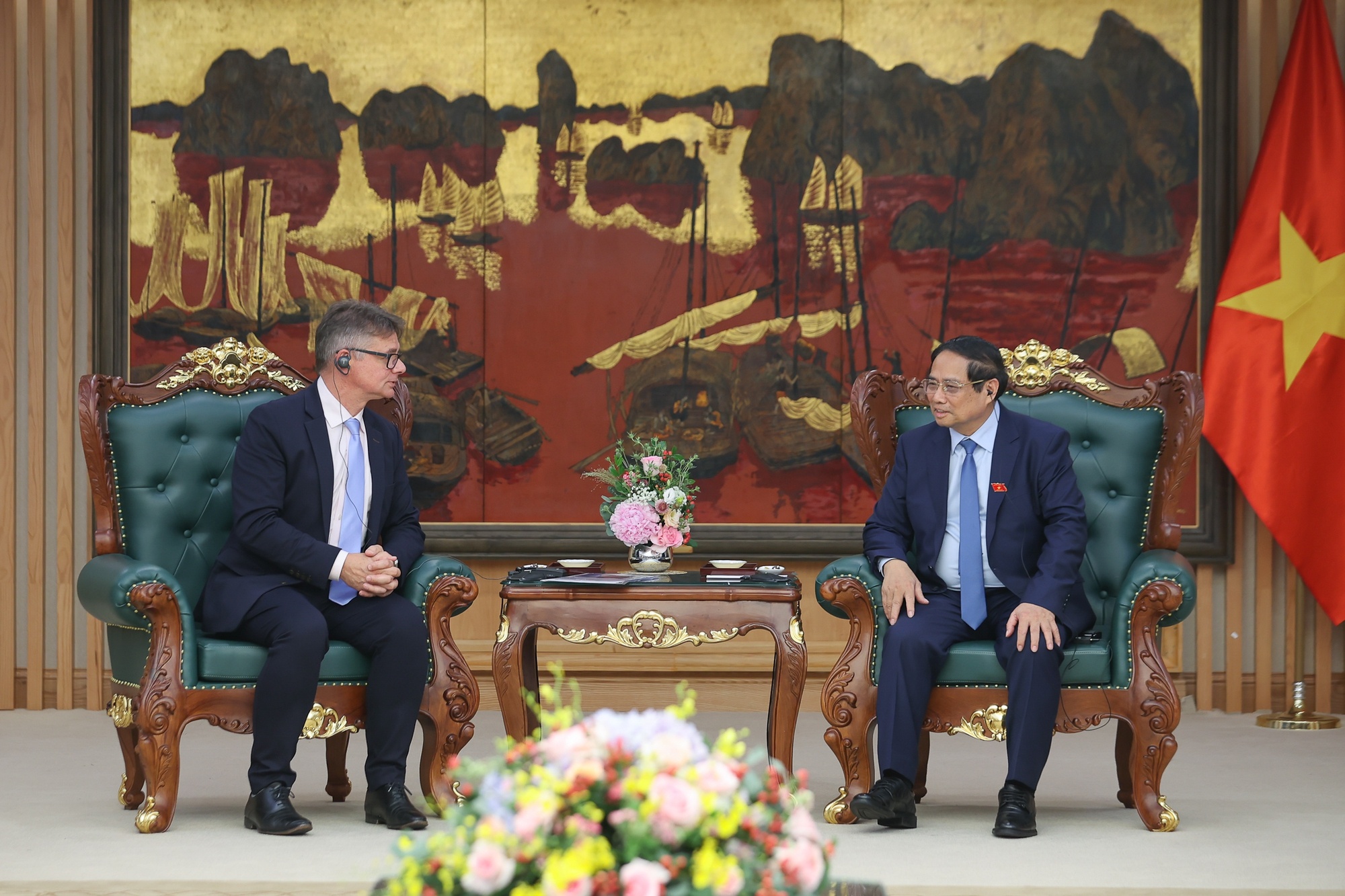 Thủ tướng đề nghị Công ty HP mở rộng đầu tư và thúc đẩy các doanh nghiệp, đối tác khác đầu tư tại Việt Nam - Ảnh: VGP/Nhật Bắc