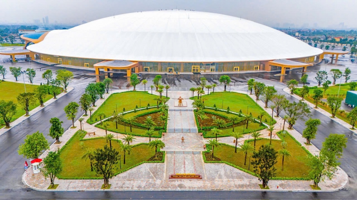 Nhà triển lãm Kim Quy và khu vực triển lãm ngoài trời được bàn giao chỉ sau gần 10 tháng thi công thần tốc