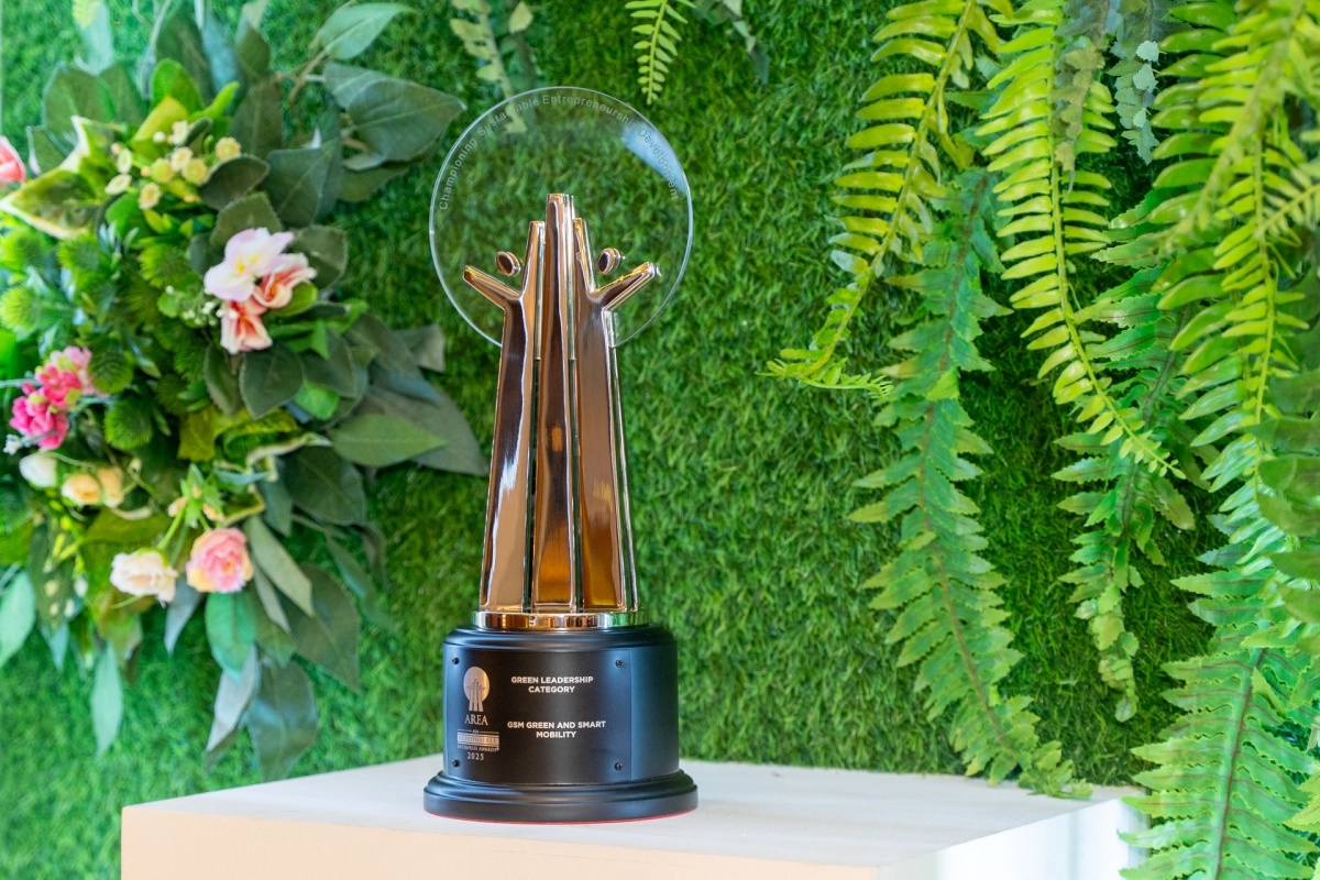 Giải thưởng Lãnh đạo Xanh tại AREA 2025 là một dấu mốc quan trọng trên hành trình “Go Green Global” của GSM Giải thưởng Lãnh đạo Xanh tại AREA 2025 là một dấu mốc quan trọng trên hành trình “Go Green Global” của GSM