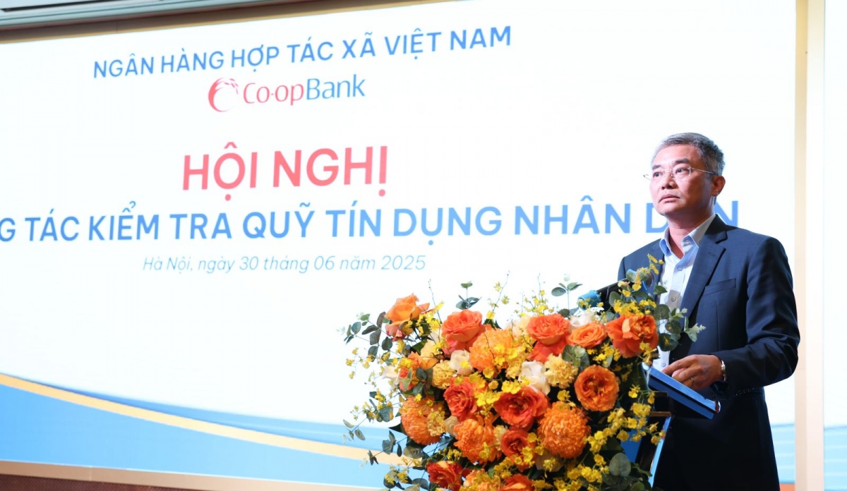Ông Nguyễn Quốc Cường - Chủ tịch Hội đồng quản trị Co-opBank phát biểu tại Hội nghị Ông Nguyễn Quốc Cường - Chủ tịch Hội đồng quản trị Co-opBank phát biểu tại Hội nghị