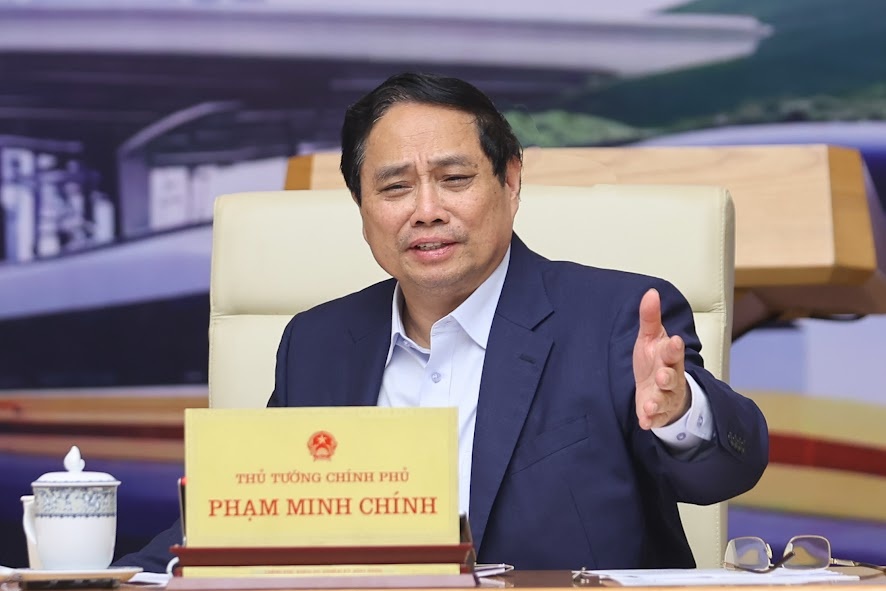 Thủ tướng Phạm Minh Chính, Trưởng Ban Chỉ đạo các công trình trọng điểm, dự án quan trọng quốc gia lĩnh vực đường sắt, chủ trì Hội nghị trực tuyến phiên họp thứ 3 của Ban Chỉ đạo - Ảnh: VGP/Nhật Bắc Thủ tướng Phạm Minh Chính, Trưởng Ban Chỉ đạo các công trình trọng điểm, dự án quan trọng quốc gia lĩnh vực đường sắt, chủ trì Hội nghị trực tuyến phiên họp thứ 3 của Ban Chỉ đạo - Ảnh: VGP/Nhật Bắc