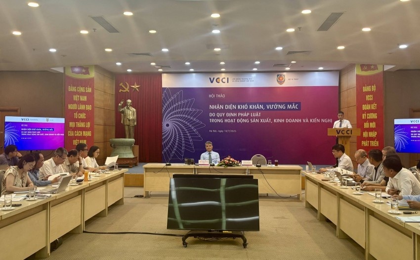 Toàn cảnh Hội thảo “Nhận diện khó khăn, vướng mắc do quy định pháp luật trong hoạt động sản xuất, kinh doanh và kiến nghị” 
