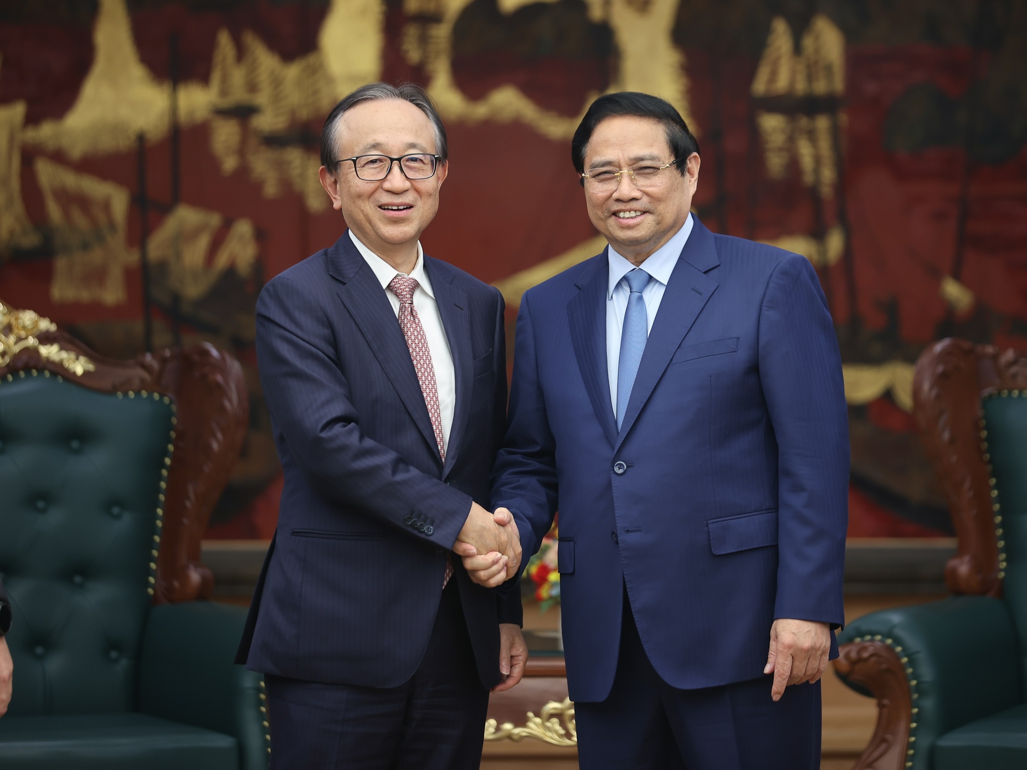 Thủ tướng Phạm Minh Chính tiếp ông Hironori Kamezawa, Tổng Giám đốc Tập đoàn tài chính Mitsubishi UFJ Financial Group (MUFG) của Nhật Bản - Ảnh: VGP/Nhật Bắc Thủ tướng Phạm Minh Chính tiếp ông Hironori Kamezawa, Tổng Giám đốc Tập đoàn tài chính Mitsubishi UFJ Financial Group (MUFG) của Nhật Bản - Ảnh: VGP/Nhật Bắc