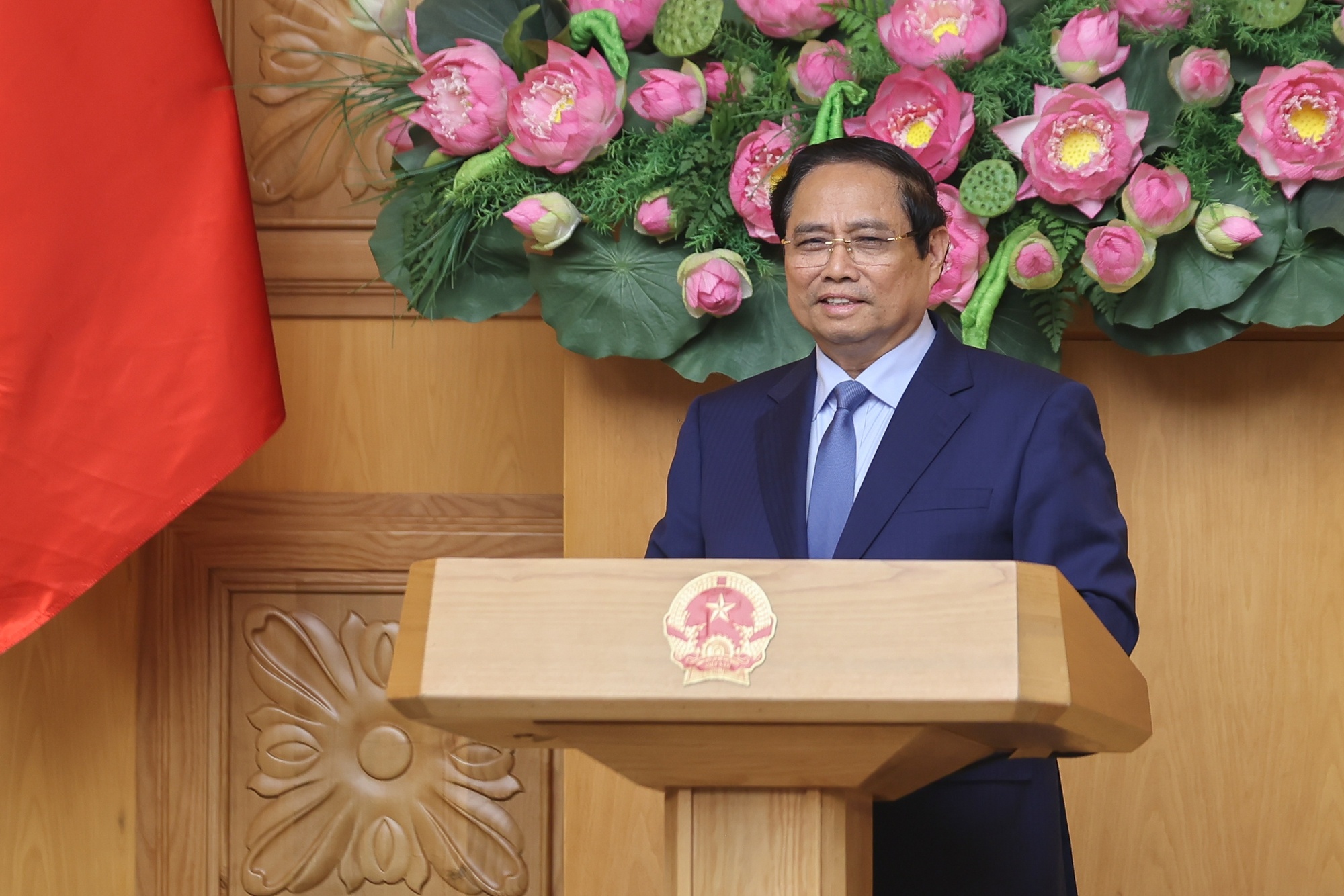 Thủ tướng nhấn mạnh, hợp tác kinh tế - thương mại - đầu tư giữa hai nước tiếp tục phát huy vai trò trụ cột và là điểm sáng nổi bật - Ảnh: VGP/Nhật Bắc