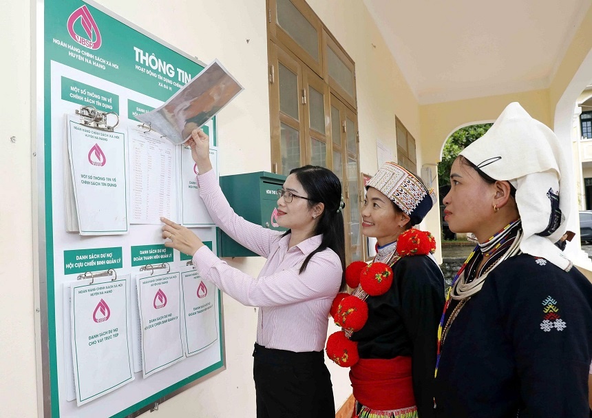 NHCSXH luôn công khai minh bạch các thông tin tín dụng chính sách tại các điểm giao dịch