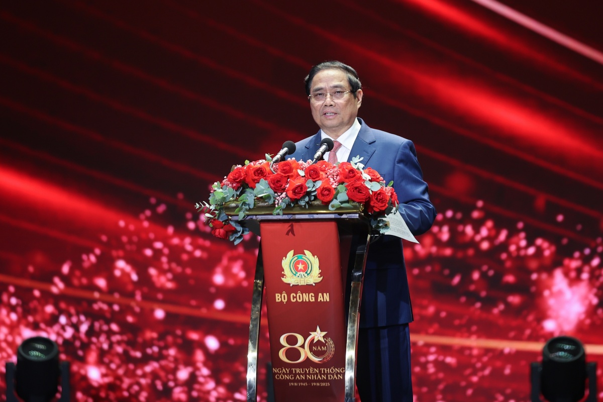 Thủ tướng Chính phủ Phạm Minh Chính: Trong giai đoạn đất nước đổi mới và hội nhập quốc tế, vai trò của lực lượng Công an nhân dân càng trở nên quan trọng - Ảnh VGP/Nhật Bắc Thủ tướng Chính phủ Phạm Minh Chính: Trong giai đoạn đất nước đổi mới và hội nhập quốc tế, vai trò của lực lượng Công an nhân dân càng trở nên quan trọng - Ảnh VGP/Nhật Bắc