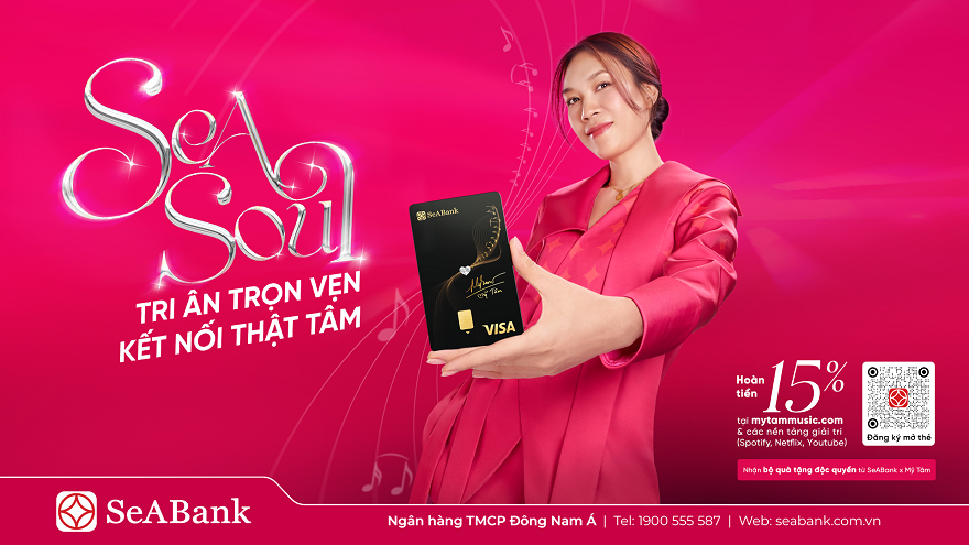 SeABank kết hợp cùng ca sĩ Mỹ Tâm ra mắt thẻ Visa SeASoul 2in1 SeABank kết hợp cùng ca sĩ Mỹ Tâm ra mắt thẻ Visa SeASoul 2in1