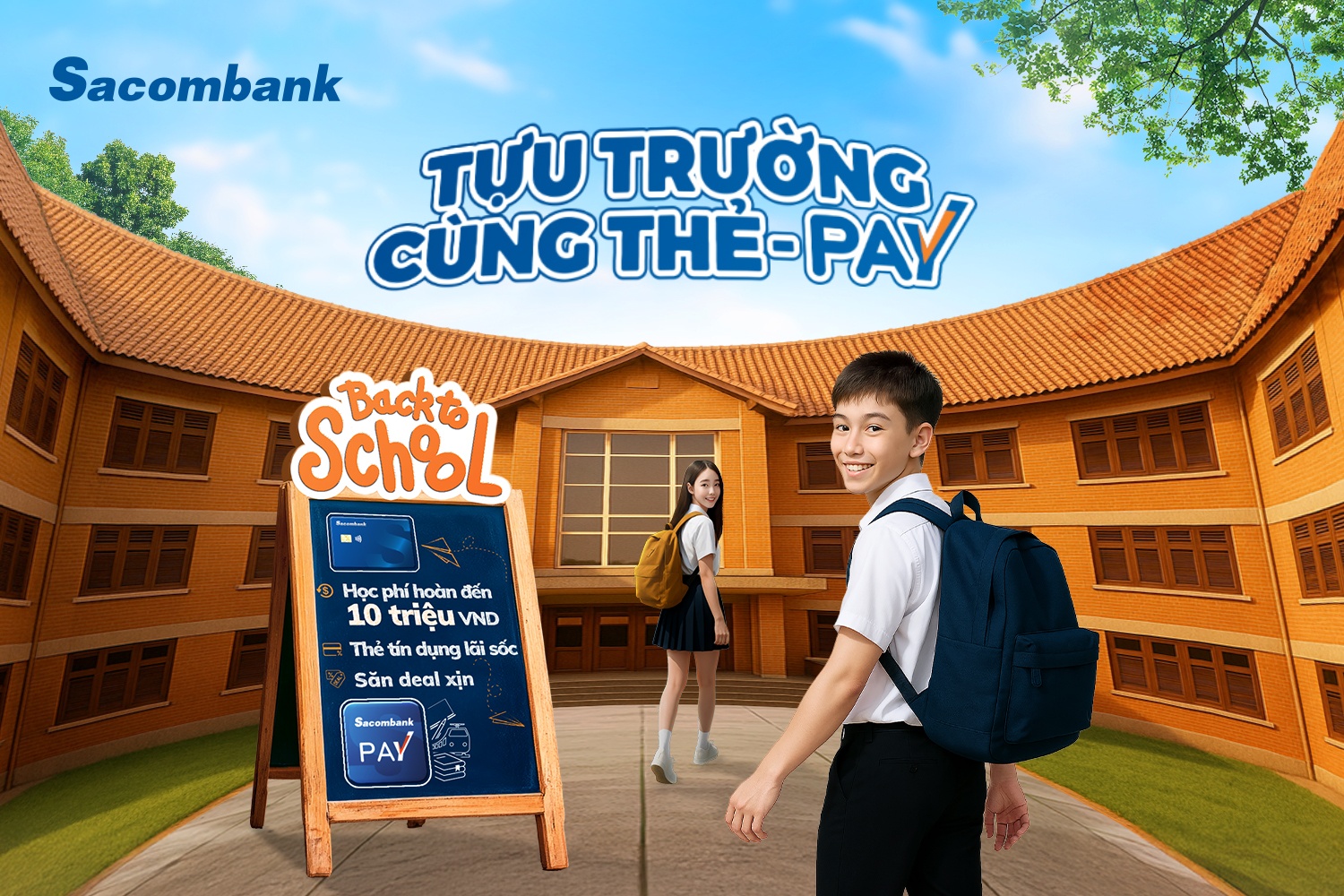 Sacombank tung ưu đãi mùa tựu trường: Hoàn tiền học phí, săn deal siêu hời, quà tặng bùng nổ