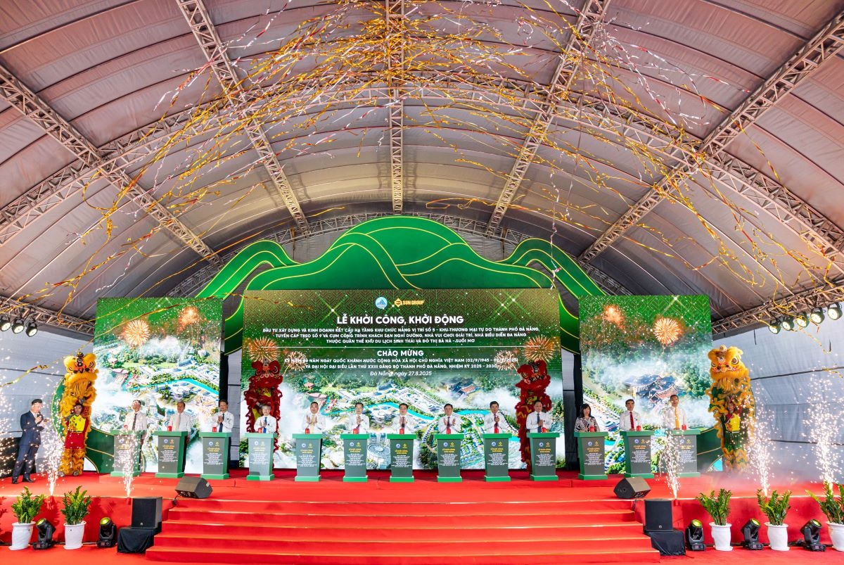 Ông Lương Nguyễn Minh Triết - Chủ tịch UBND Thành phố Đà Nẵng phát biểu tại Lễ khởi công tổ hợp đô thị nghỉ dưỡng, vui chơi giải trí Bà Nà -Suối Mơ