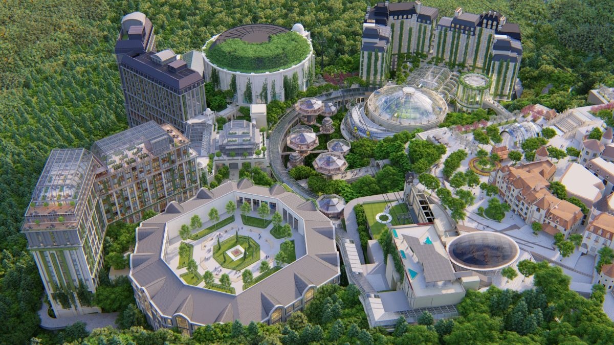  Không gian quần thể Khu du lịch sinh thái và đô thị Bà Nà – Suối Mơ khu vực trên  núi