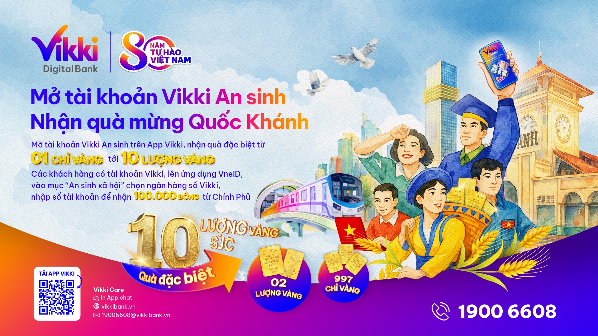 Mở tài khoản Vikki An sinh, nhận quà mừng Quốc khánh Mở tài khoản Vikki An sinh, nhận quà mừng Quốc khánh