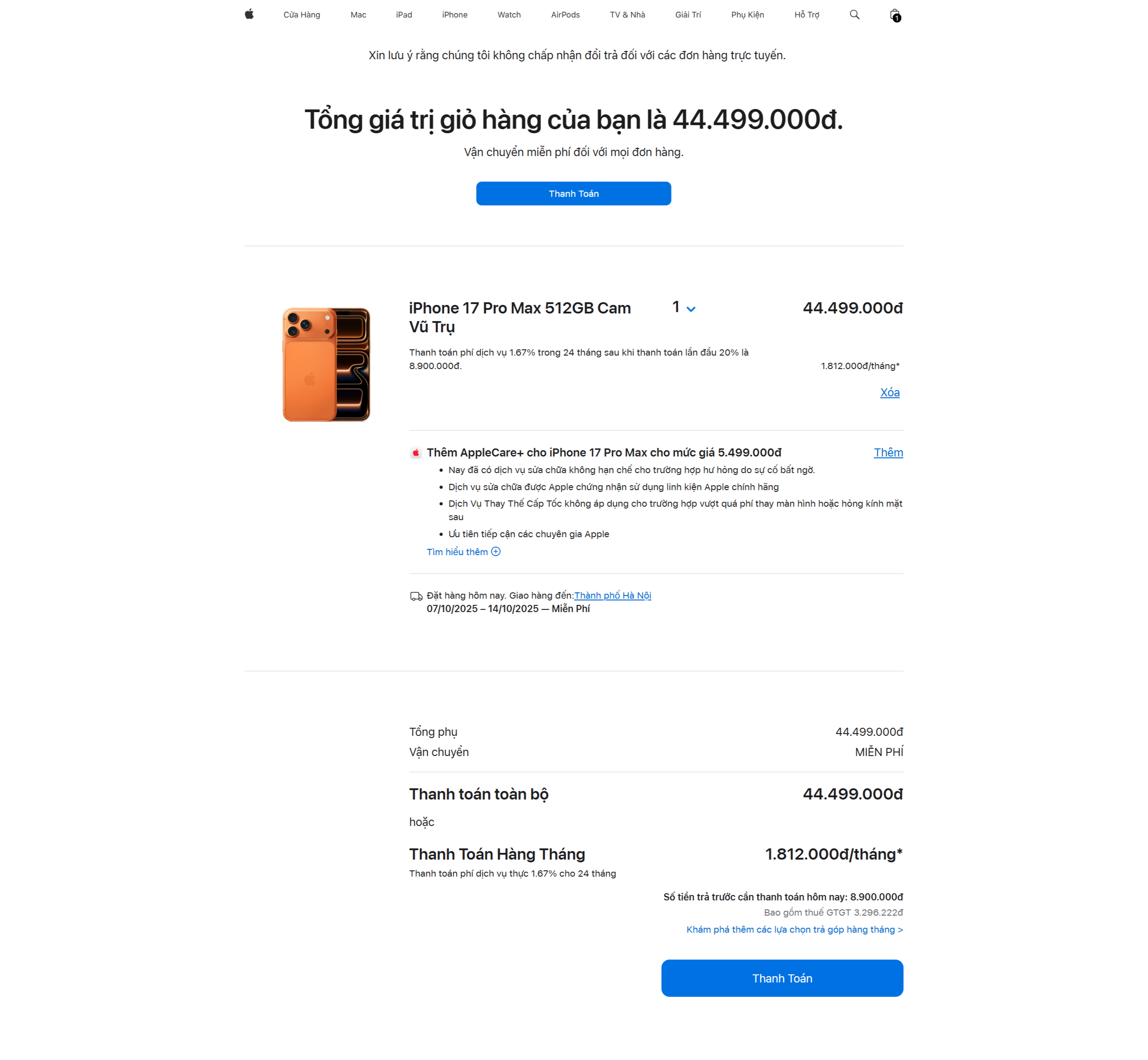 Apple Store Online tại Việt Nam lùi thời gian giao hàng Apple Store Online tại Việt Nam lùi thời gian giao hàng