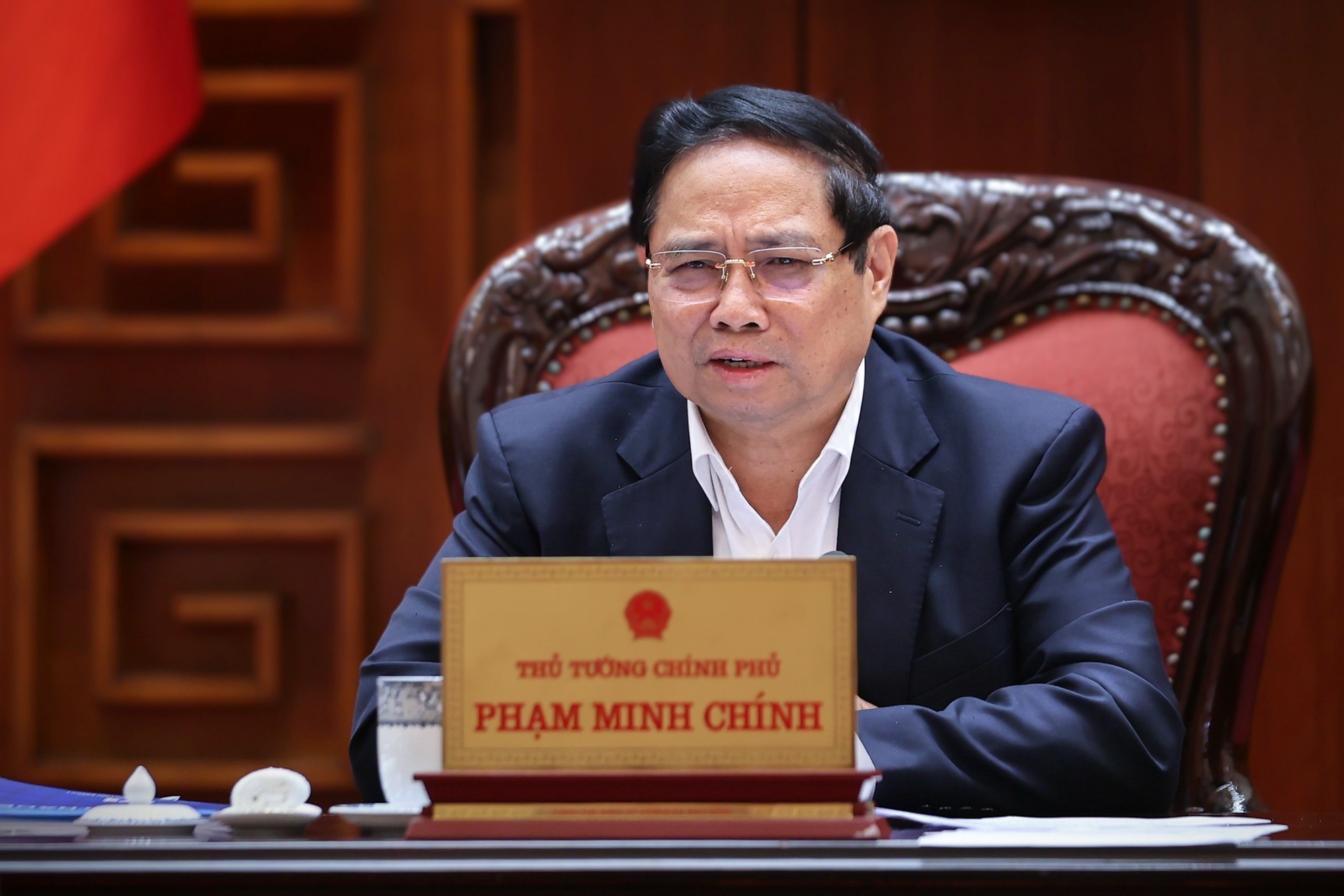 Thủ tướng Phạm Minh Chính chủ trì cuộc họp - Ảnh: VGP/Nhật Bắc