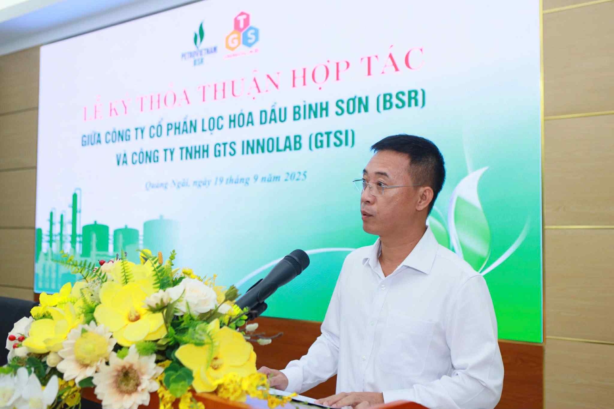 Ông Phan Trường Sơn - Chủ tịch Hội đồng Thành viên GTSI phát biểu tại buổi ký kết