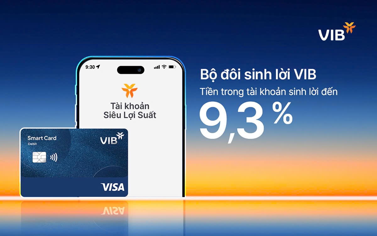 Bộ đôi sinh lời VIB - giải pháp tài chính tối ưu dòng tiền đến 9,3%