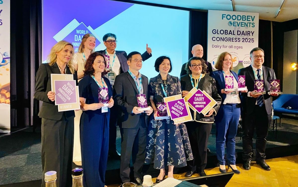 Vượt qua nhiều tên tuổi lớn, Vinamilk giành “cú đúp” tại giải thưởng về đổi mới, sáng tạo hàng đầu của ngành sữa (Ảnh: An Minh)