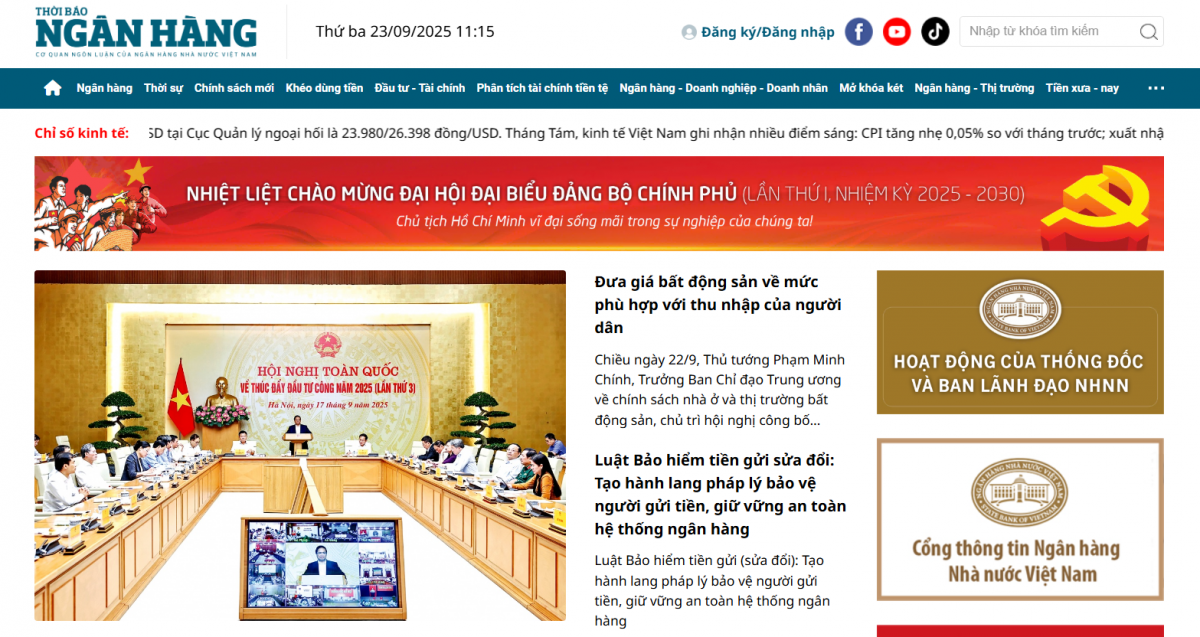 Thời báo Ngân hàng tăng trưởng mạnh lượng tương tác bạn đọc