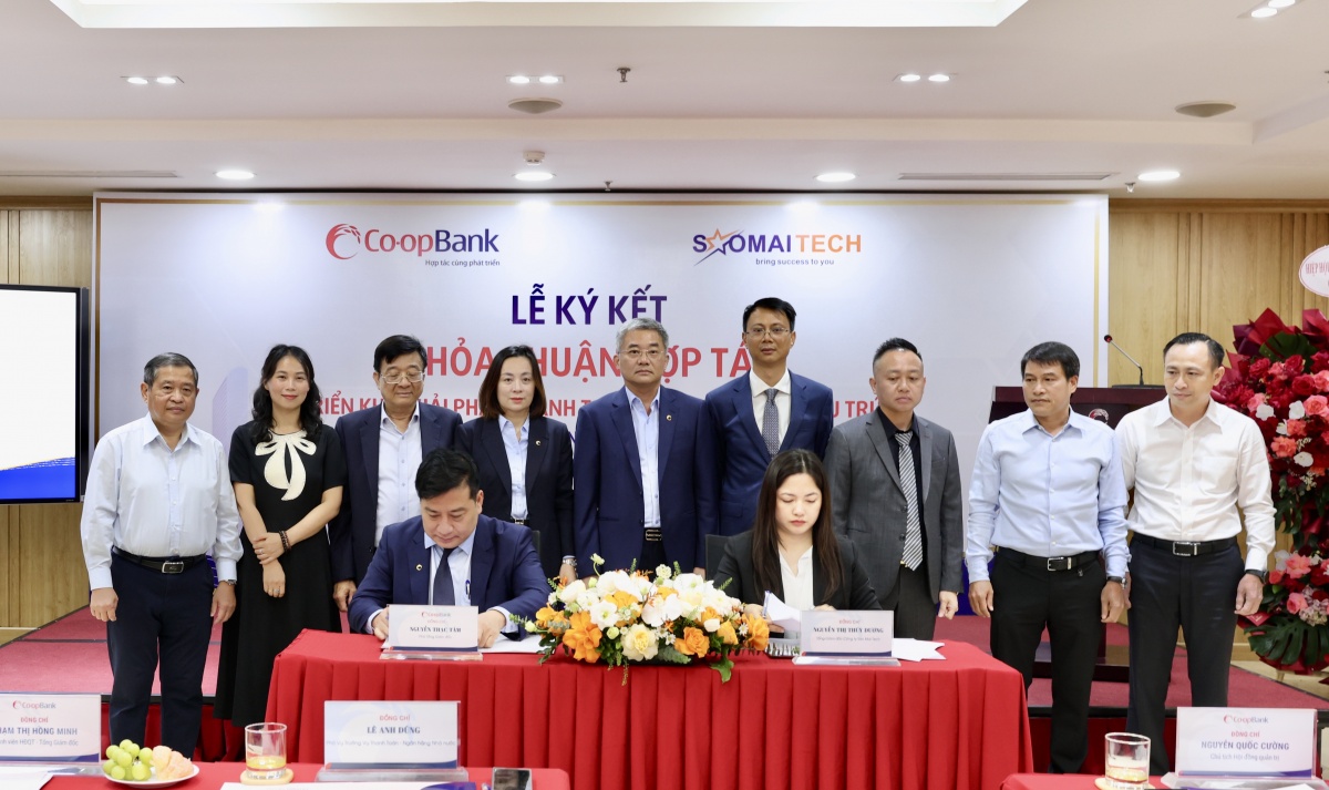 Lễ ký kết giữa Co-opBank và Sao Mai Tech 