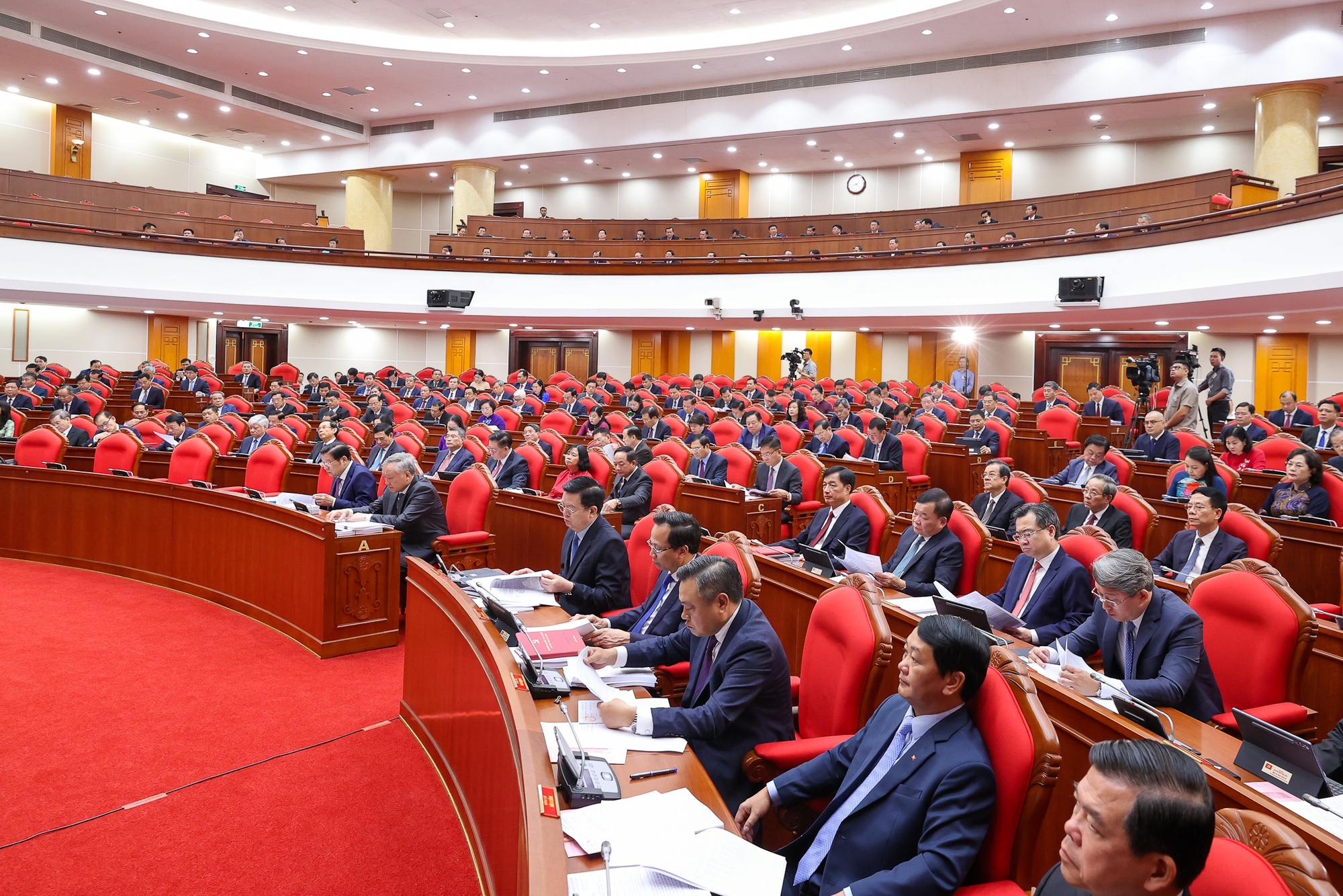 Các đại biểu dự Hội nghị lần thứ 13, Ban Chấp hành Trung ương Đảng khóa XIII - Ảnh: VGP/Nhật Bắc