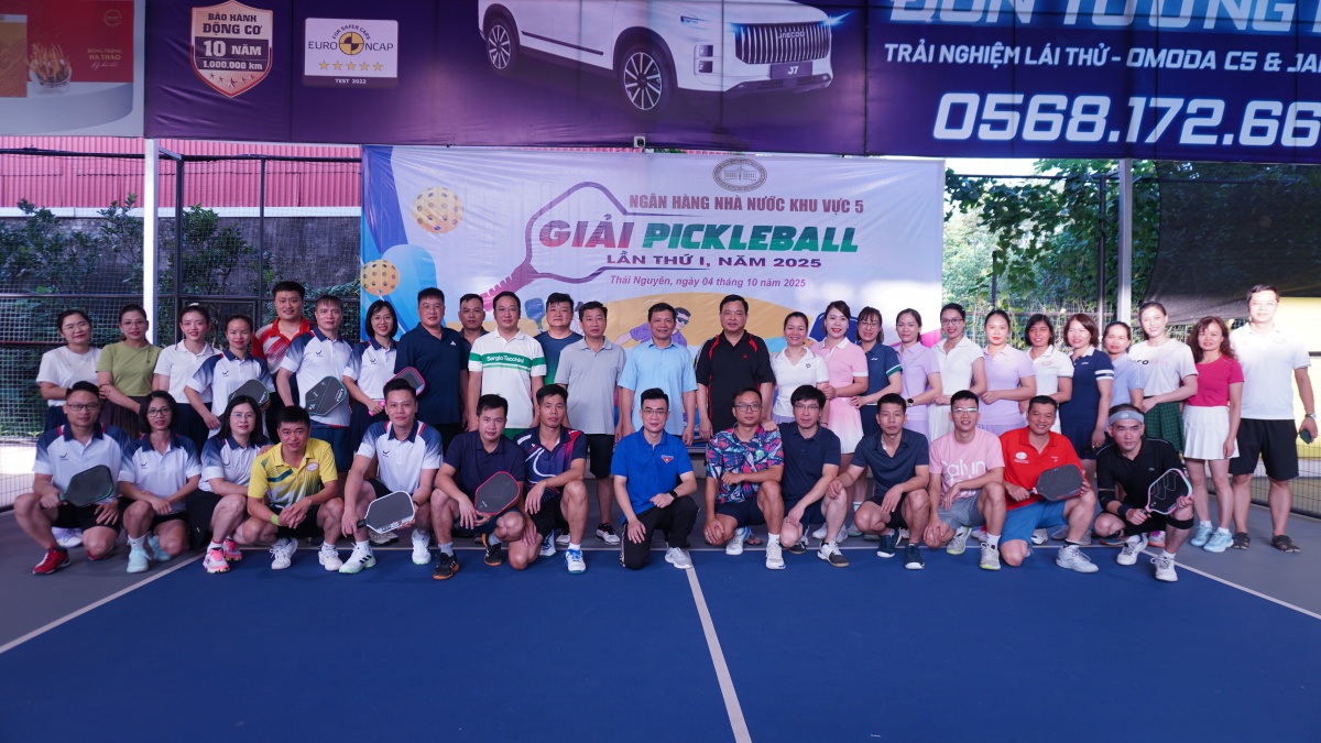 Giải Pickleball NHNN Khu vực 5 lần thứ I - năm 2025: Sôi nổi, đoàn kết và lan tỏa tinh thần thể thao