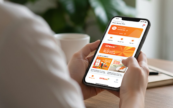 Giao diện ứng dụng GP.DigiPlus được thiết kế như một trung tâm tài chính đa năng