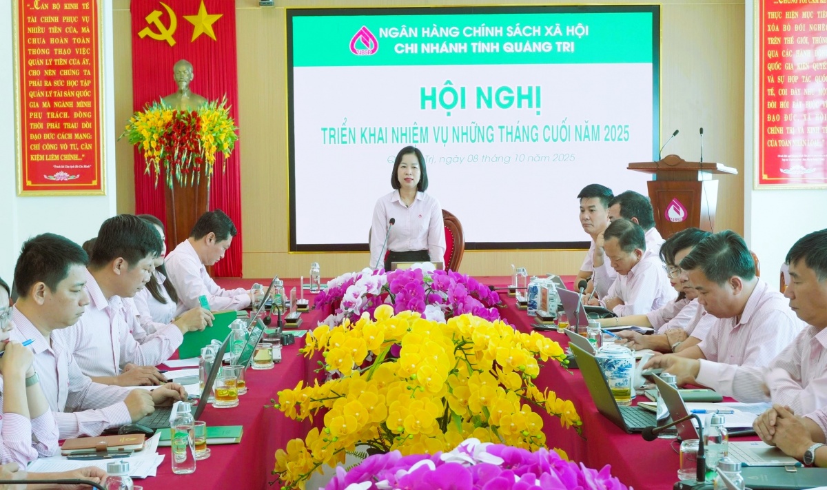 Hội nghị triển khai nhiệm vụ những tháng cuối năm 2025 của Ngân hàng Chính sách xã hội chi nhánh tỉnh Quảng Trị. Hội nghị triển khai nhiệm vụ những tháng cuối năm 2025 của Ngân hàng Chính sách xã hội chi nhánh tỉnh Quảng Trị.