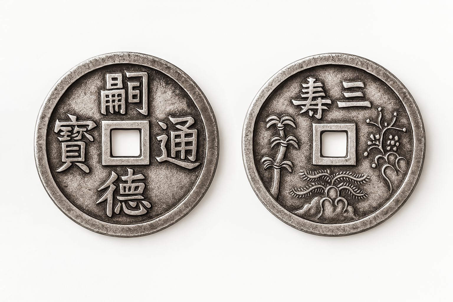 Tiền đời vua Nguyễn Dực Tông (1848 - 1883) Kỳ III - Tiền bằng bạc Tiền đời vua Nguyễn Dực Tông (1848 - 1883) Kỳ III - Tiền bằng bạc