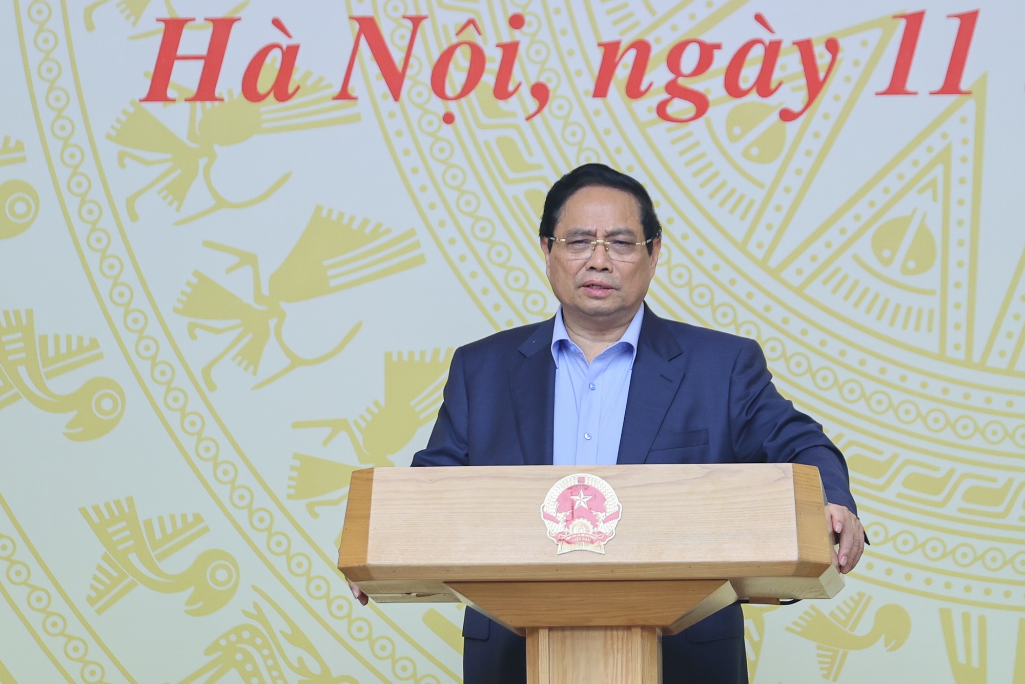 Thủ tướng mong muốn sau phiên họp sẽ giải quyết được ngay một số thẩm quyền thuộc Chính phủ, các bộ ngành, địa phương - Ảnh: VGP/Nhật Bắc